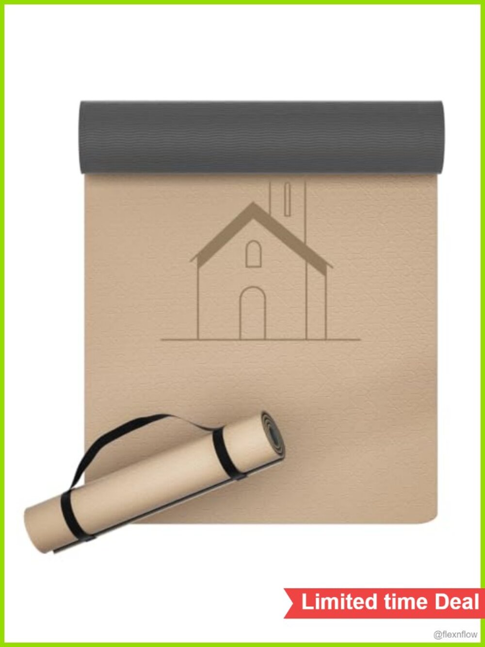 Large 8mm Thick TPE Yoga Mat 72x31.5 Extra Wide Non-Slip Workout Mat